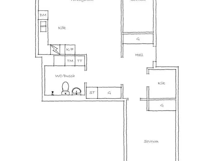 Planritning för Råbyvägen 57H