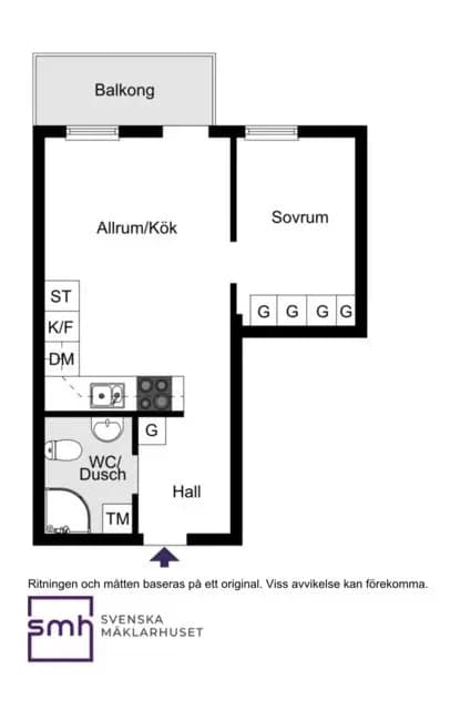 Planritning för Klockhammarsgränd 2