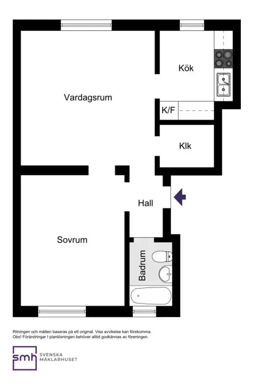 Floor plan for Snörmakarvägen 14