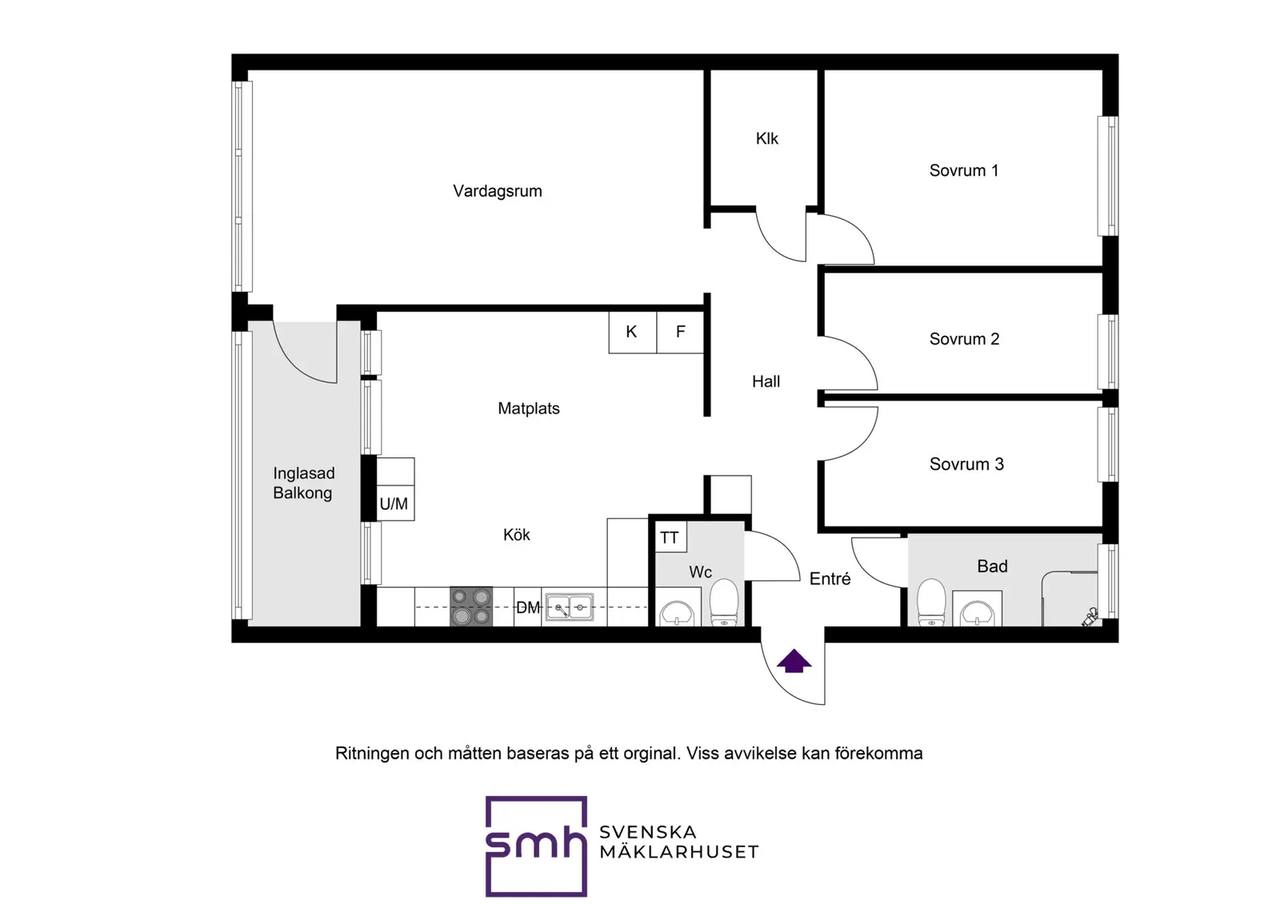 Floor plan for Axel Danielssons väg 77