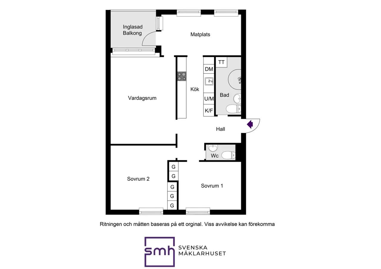 Floor plan for Höjagatan 14