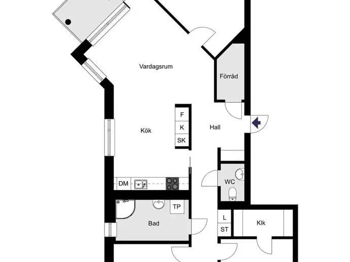 Planritning för Enbärsvägen 7