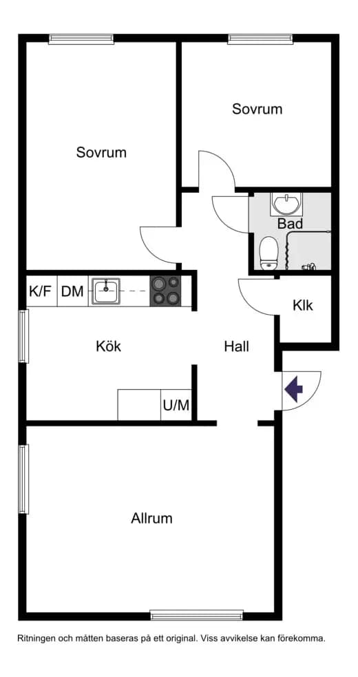 Floor plan for Lamellgatan 12