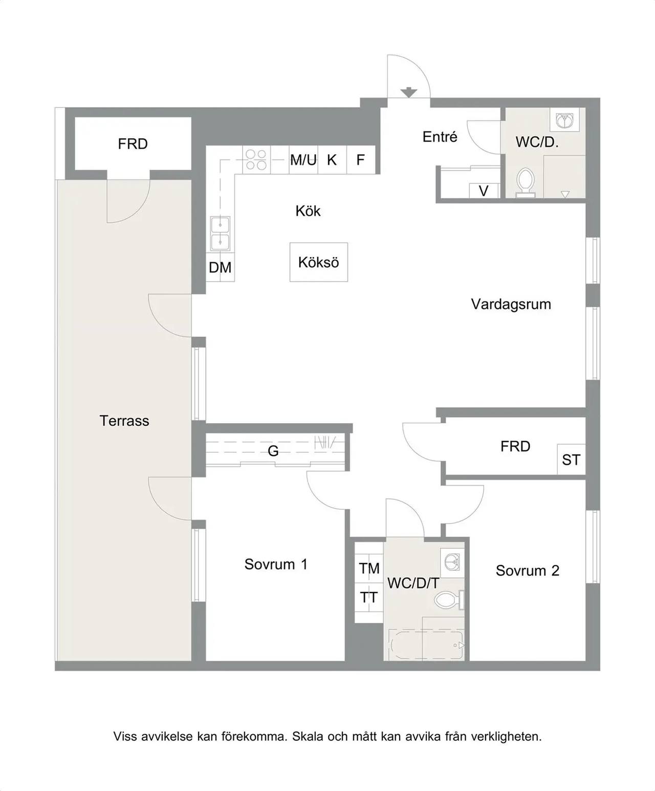 Floor plan for Skrivaregatan 36