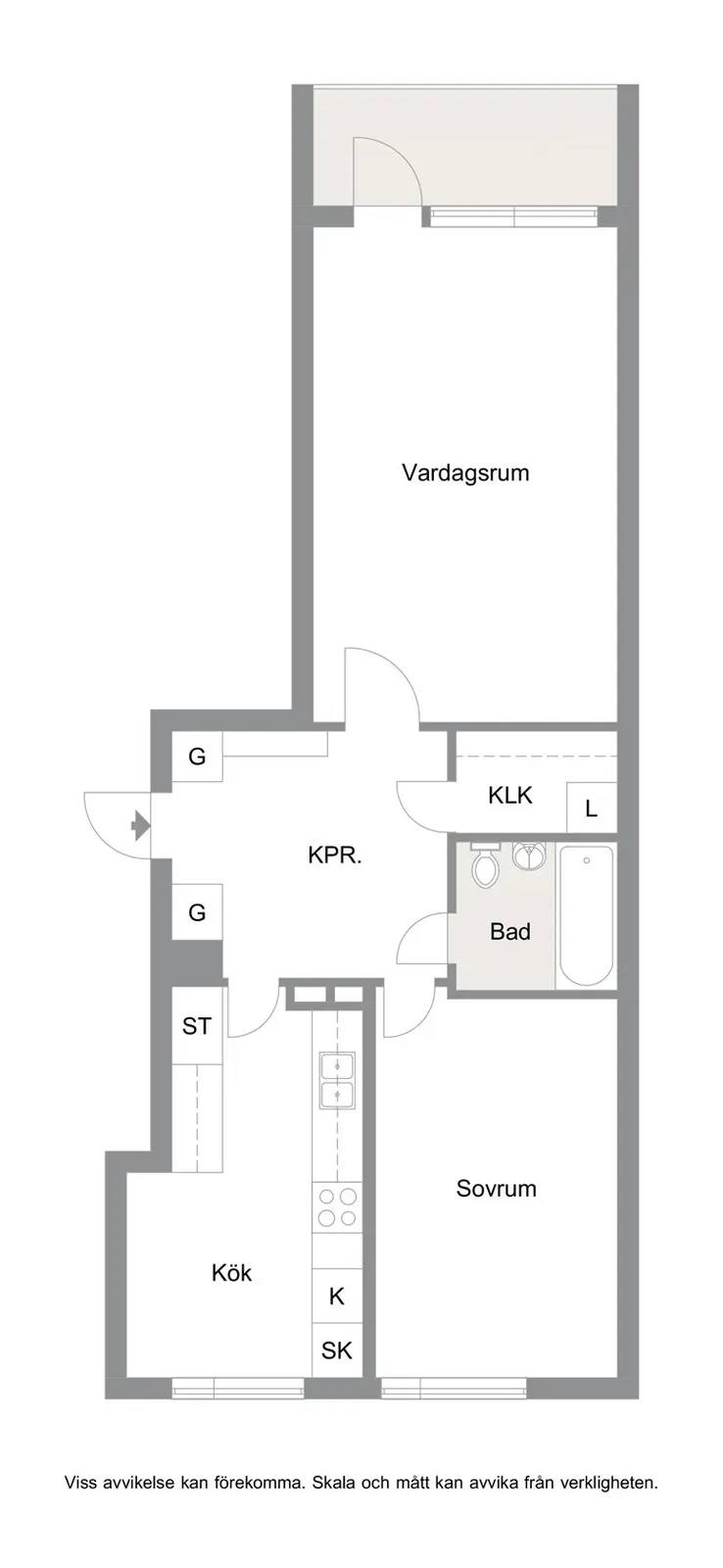 Floor plan for Humanistgatan 8A