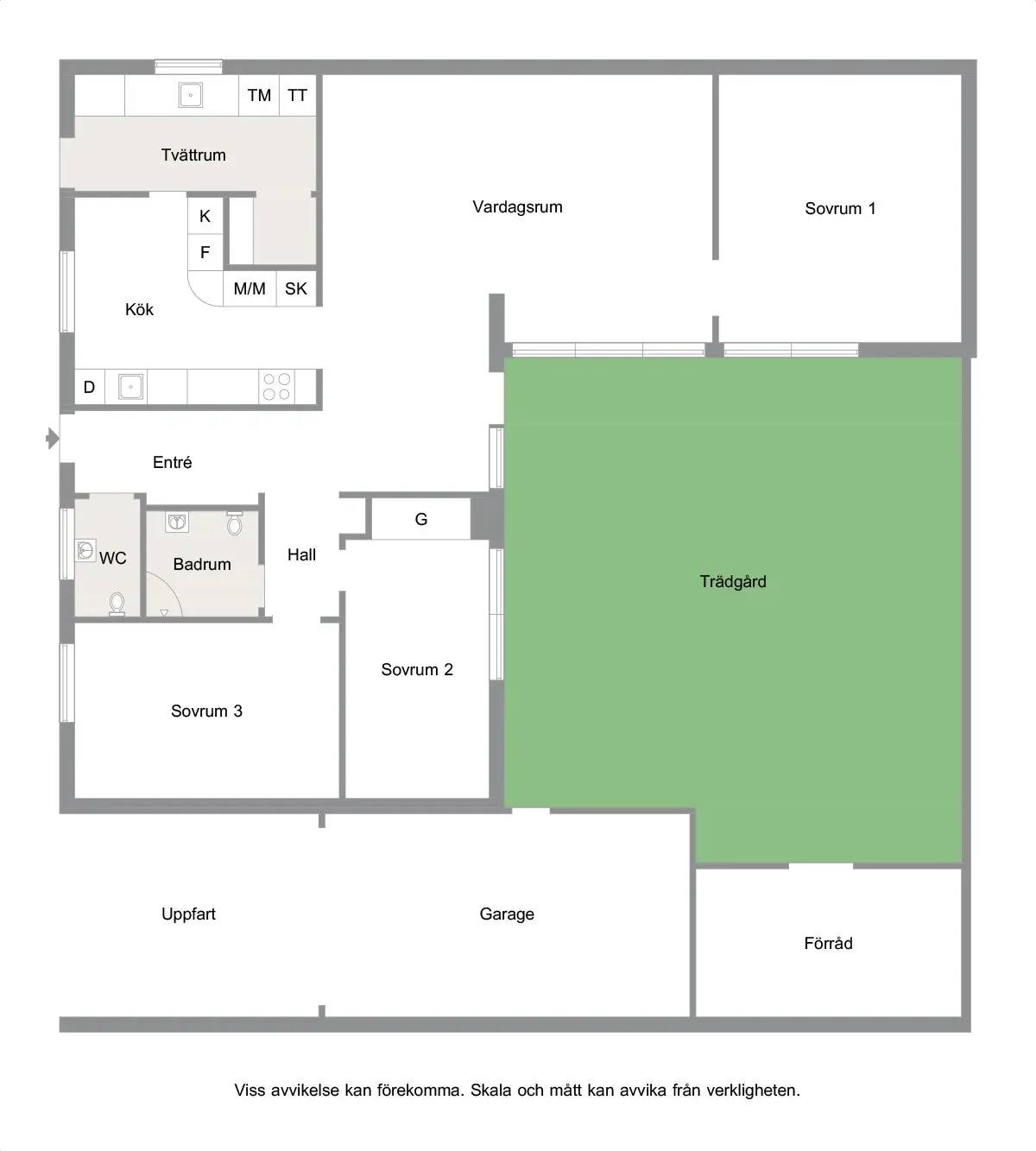 Floor plan for Berguvsgatan 20D