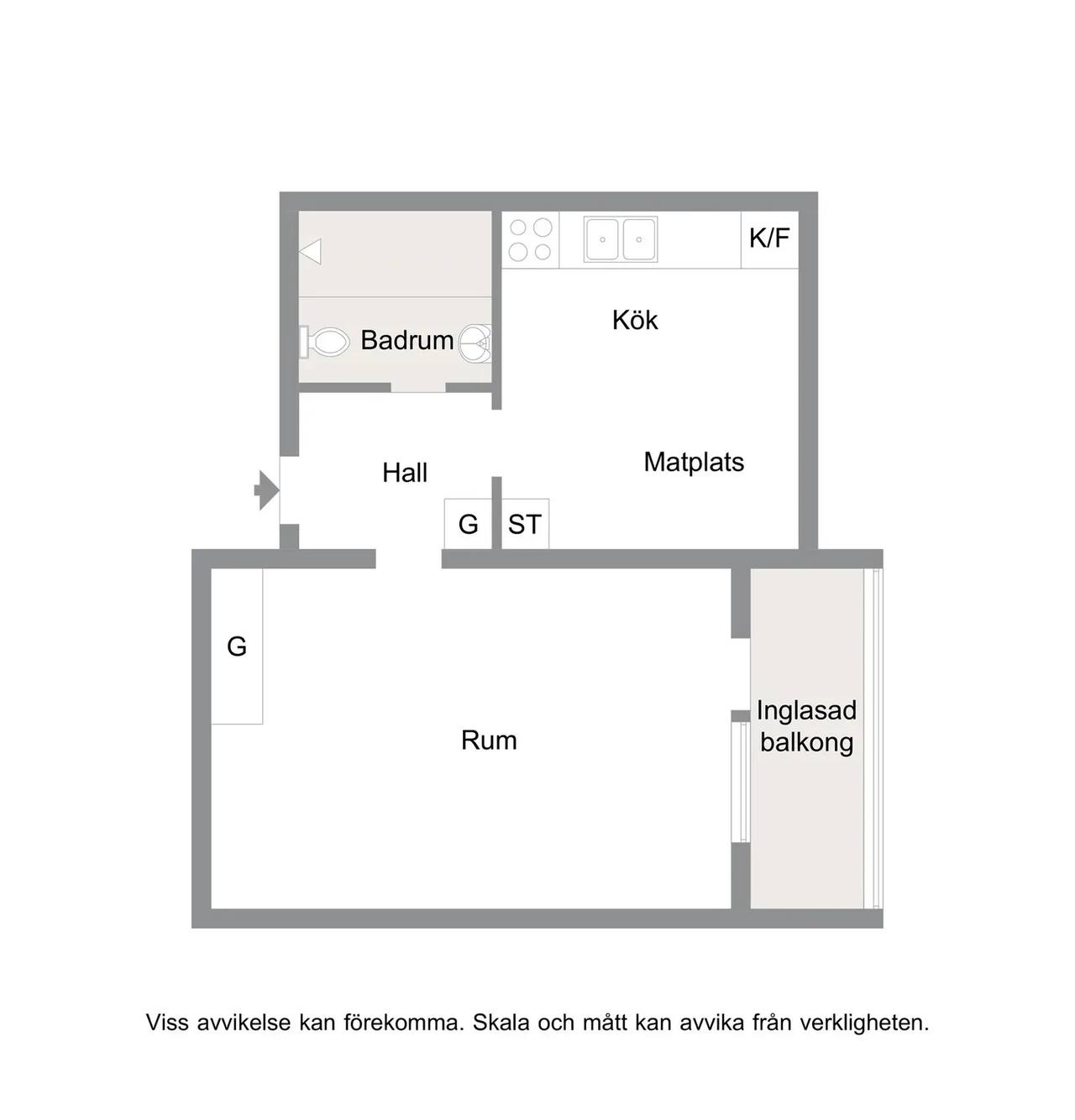 Floor plan for Blekingsborgsgatan 3G