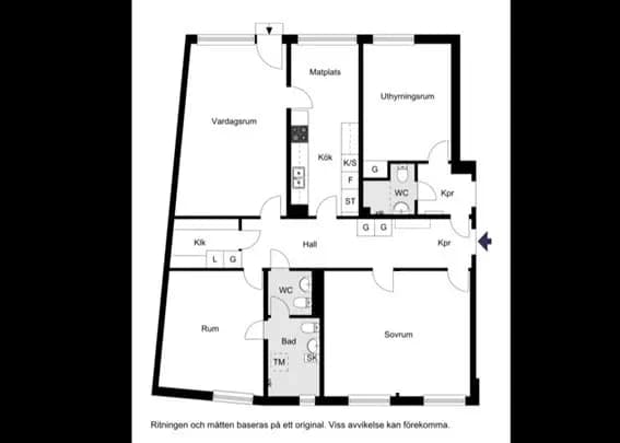 Floor plan for Lädersättravägen 107
