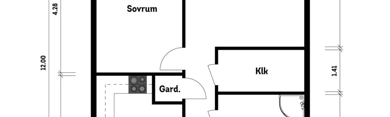 Floor plan for Holmbacken 1
