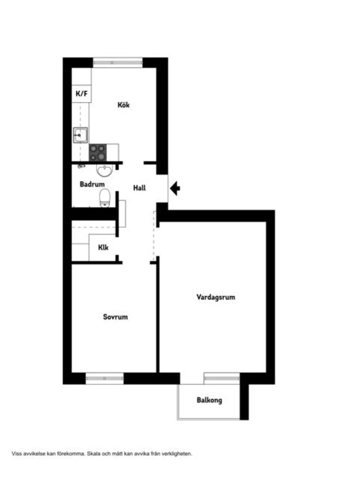 Floor plan for Dahlgrensvägen 2A