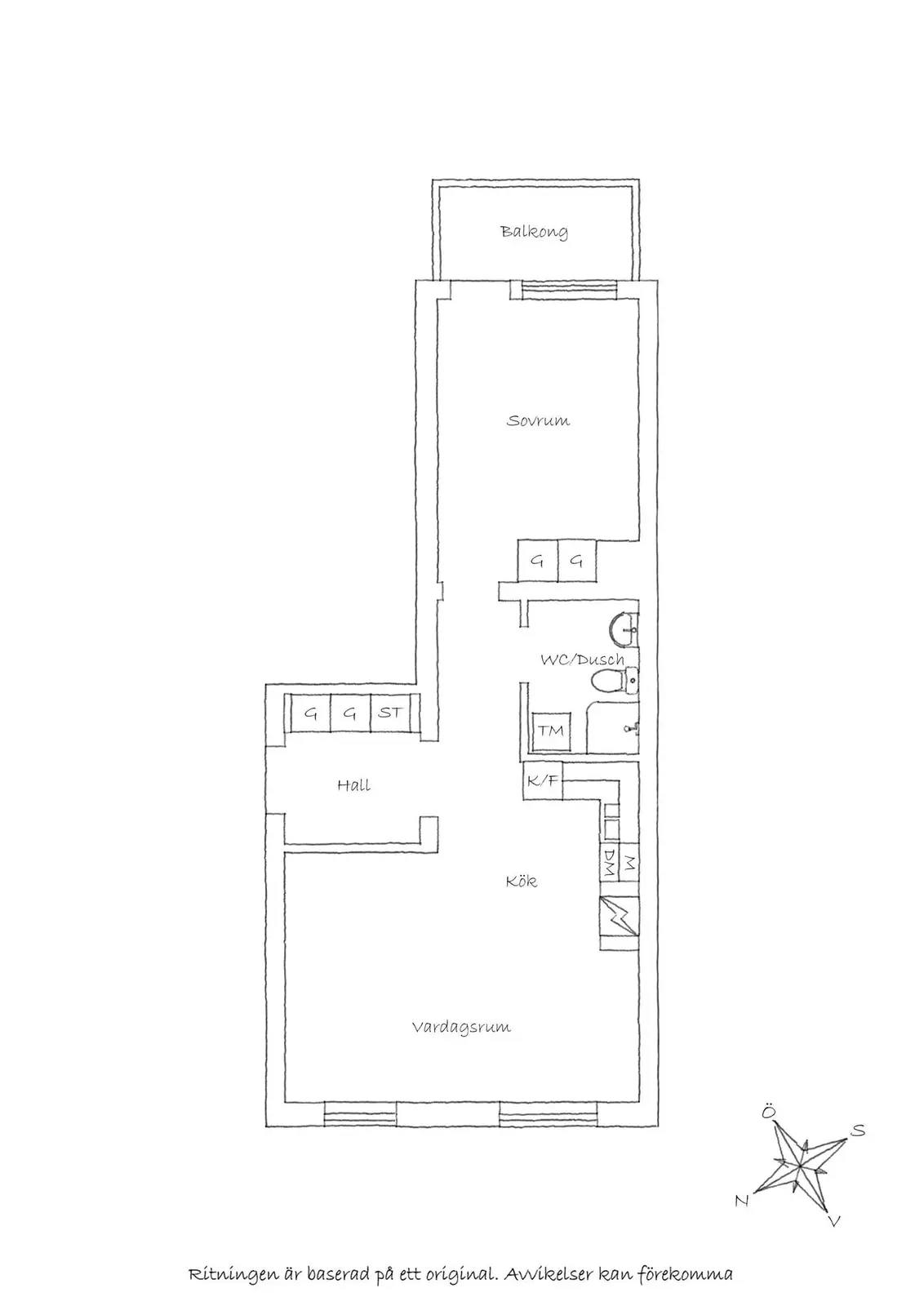 Floor plan for Råbyvägen 55G