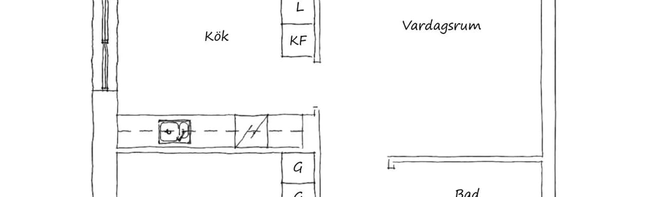 Planritning för Björklundavägen 14