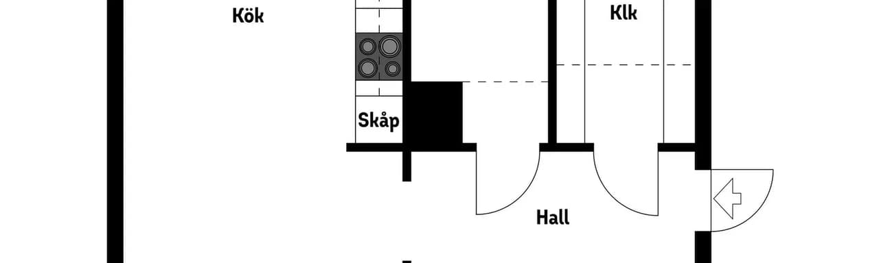 Planritning för Tre källors väg 17