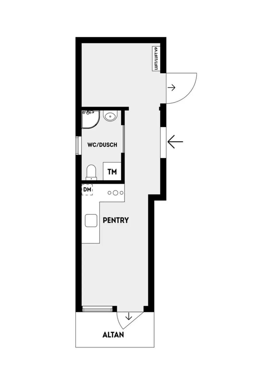 Planritning för Kavallerivägen 8A