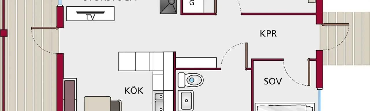 Floor plan for Säfsbyn 246