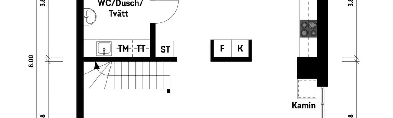 Planritning för VASSDALSVÄGEN 12 D