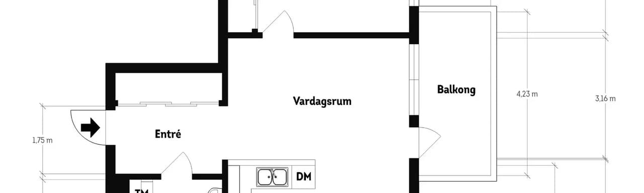 Floor plan for Björklundavägen 24