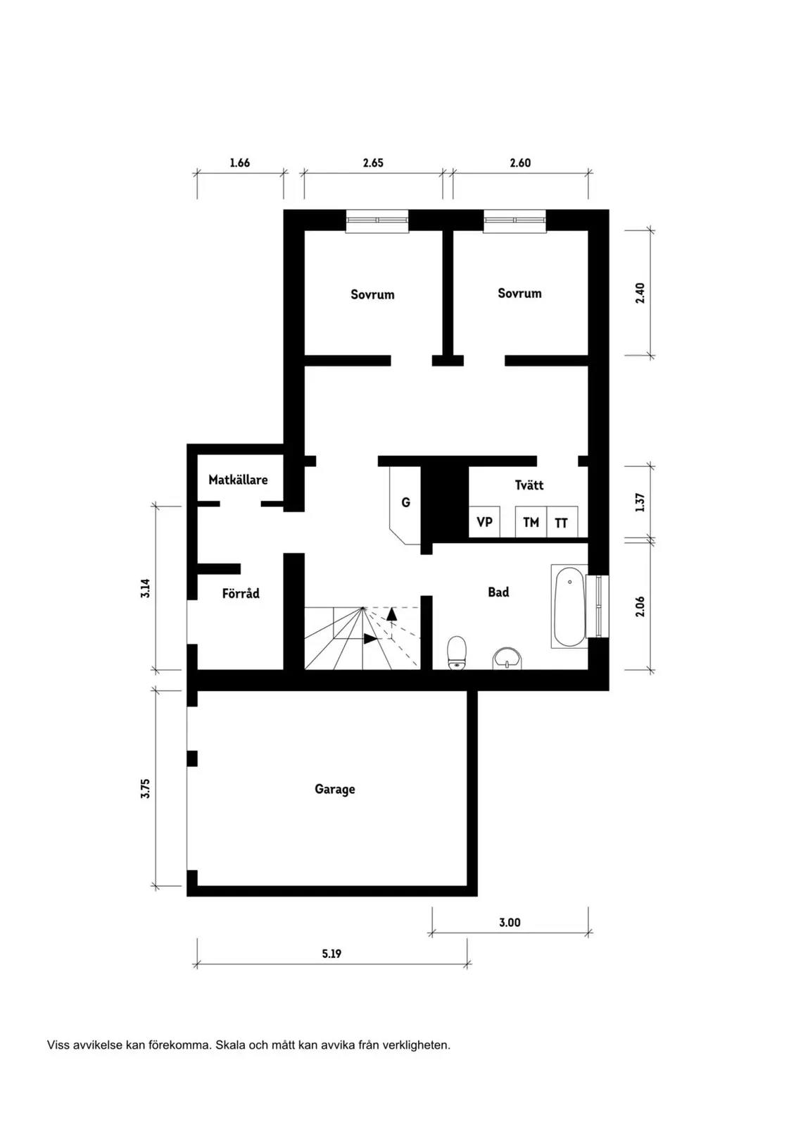 Planritning för Vikingavägen 31