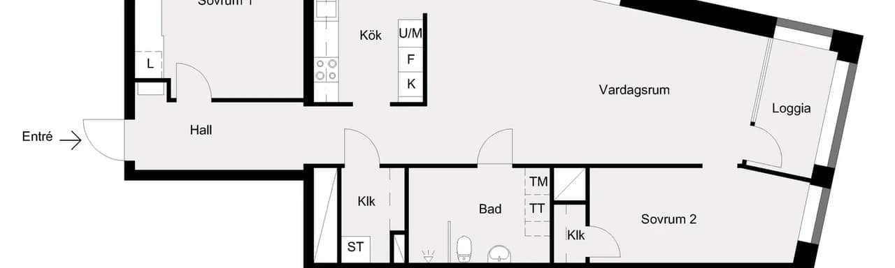Floor plan for Borgarfjordsgatan 21A