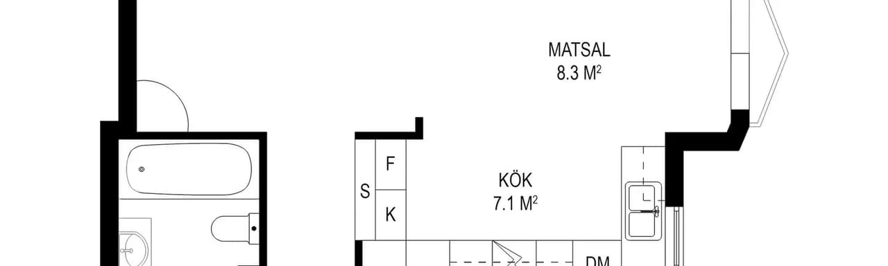 Floor plan for Fredsgatan 6A