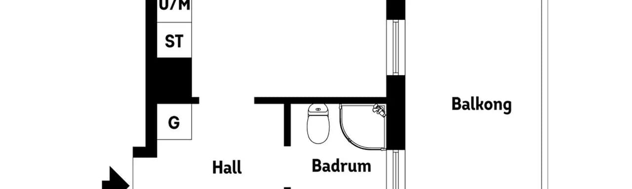 Floor plan for Fräkne gränd 7