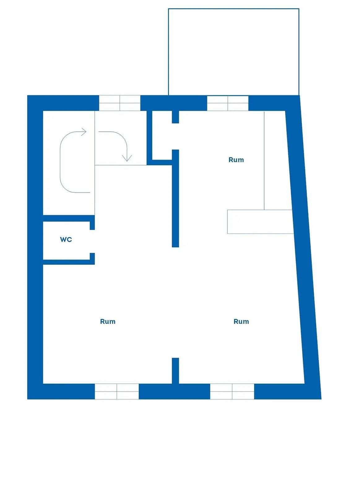 Floor plan for Norra Fogdelyckegatan 34