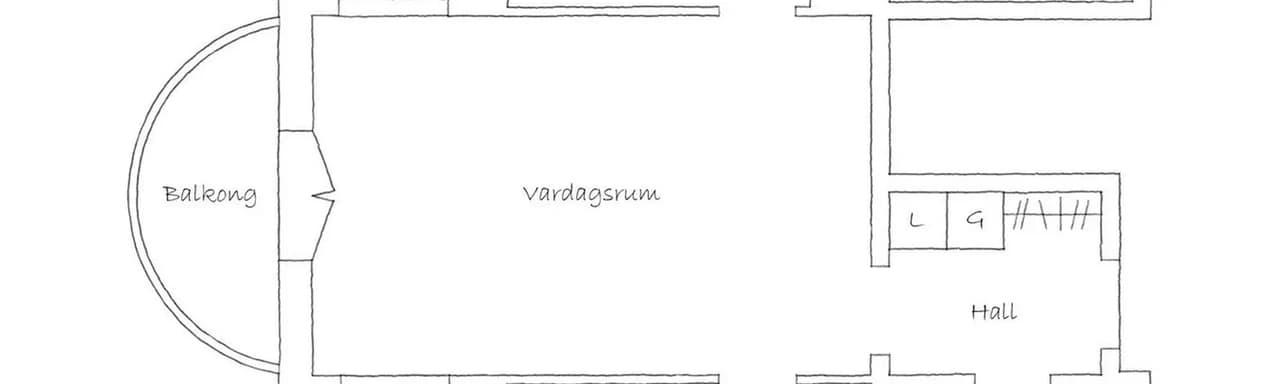 Planritning för Gustaf Kjellbergs Väg 18