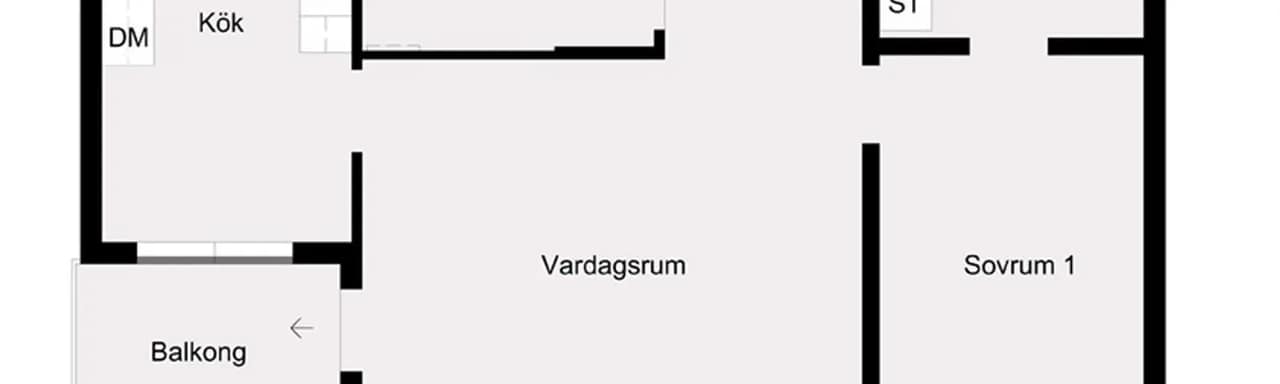 Floor plan for Hyllie boulevard 7A