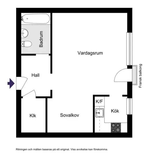 Planritning för Voxnegränd 24