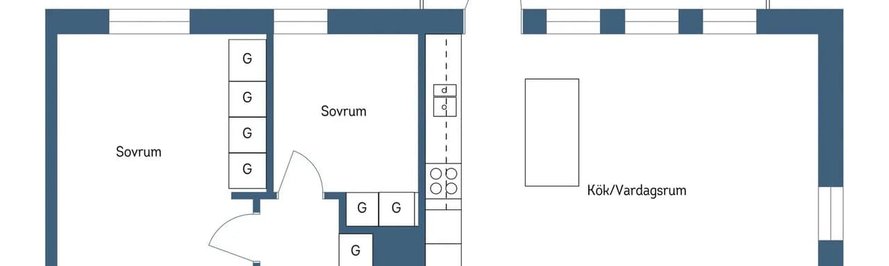 Floor plan for Sicklastråket 23, 5 tr