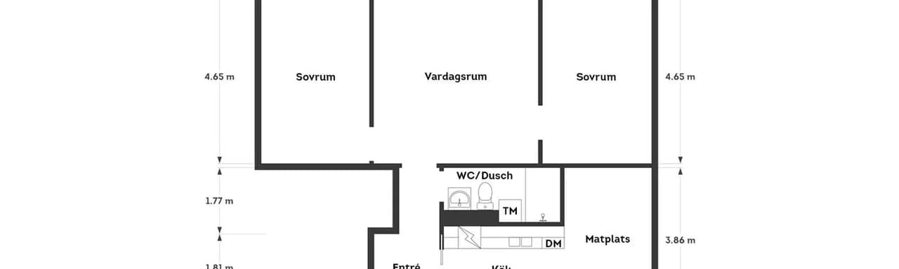 Floor plan for Lillekärr södra 206