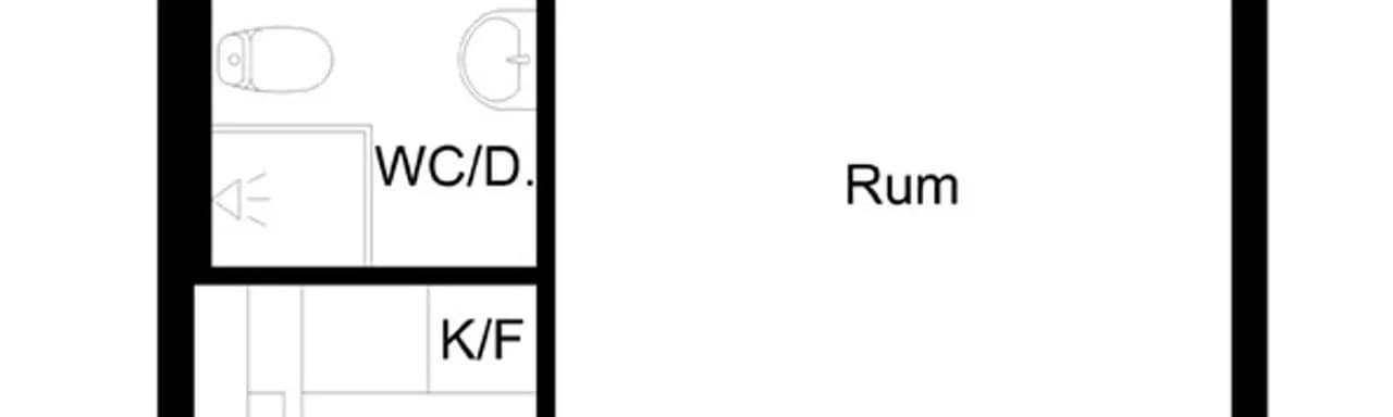 Floor plan for Västra Stallmästaregatan 34B