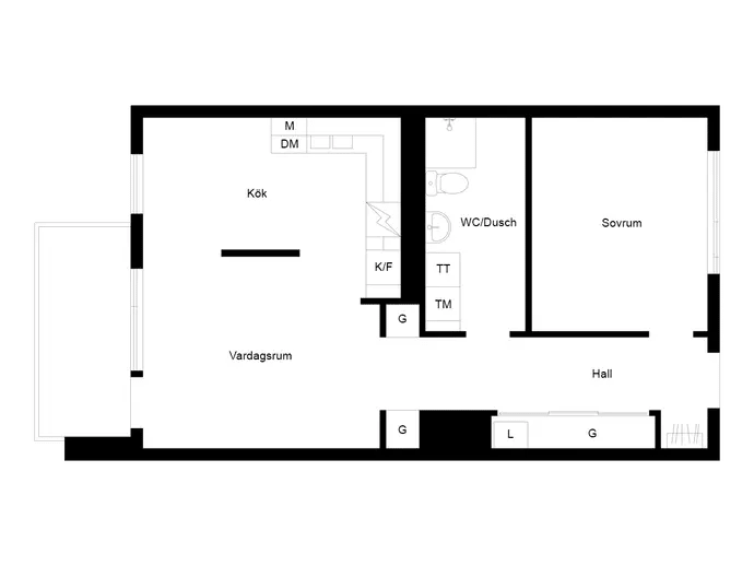 Floor plan for Spårvägen 16A