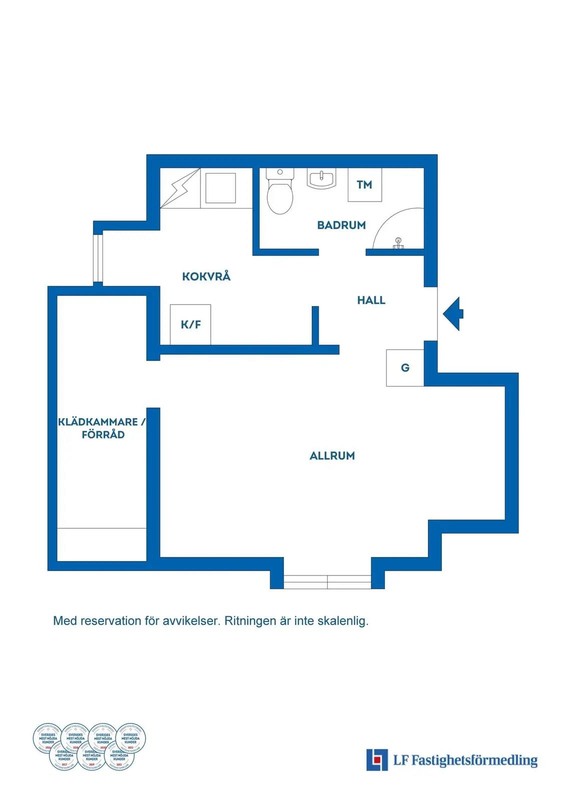 Floor plan for Skånegatan 1