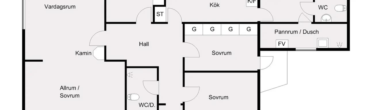 Planritning för Blåbärsvägen 9