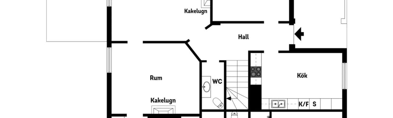 Planritning för Tingstädevägen 42