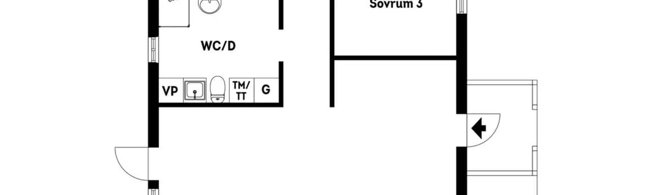 Planritning för Mjälenhöjden 1F