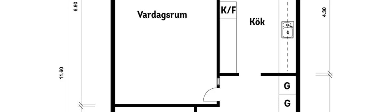 Floor plan for Lågtrycksgatan 9