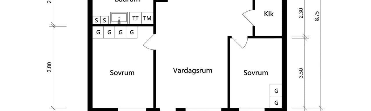 Floor plan for Gropens Lillgata 25