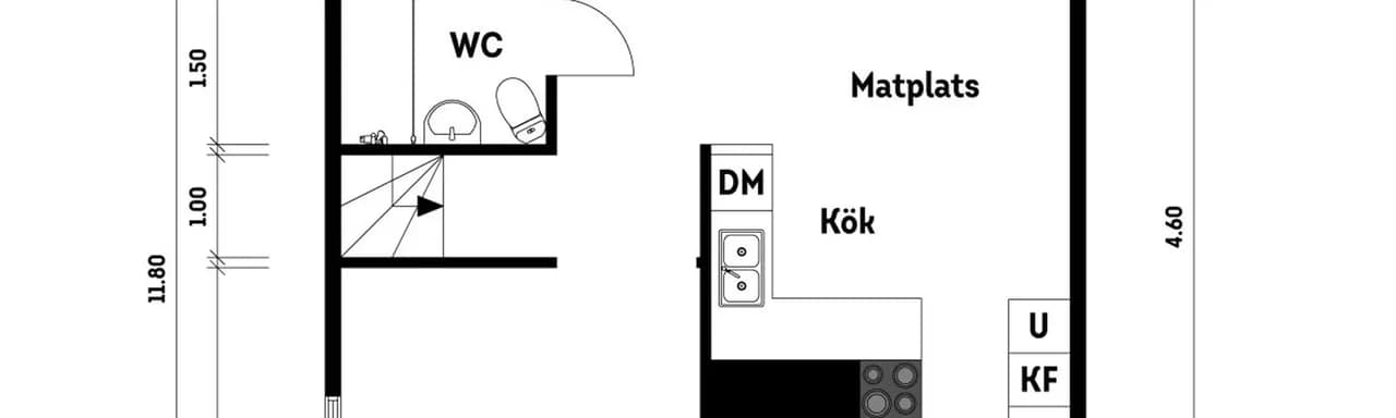 Floor plan for Kviavägen 6