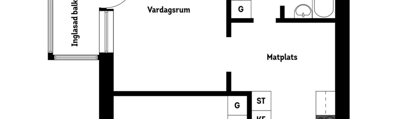 Floor plan for Nolbygatan 3