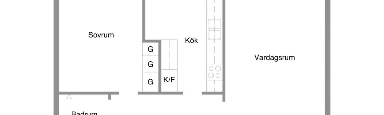 Floor plan for Gunnilbogatan 26A