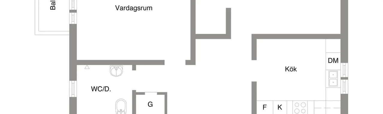 Planritning för Ekevägen 13A