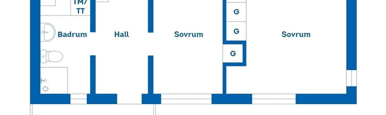 Planritning för Stenfalksvägen 3B