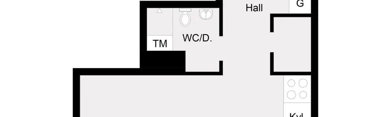 Floor plan for Hässleholmsgatan 8B
