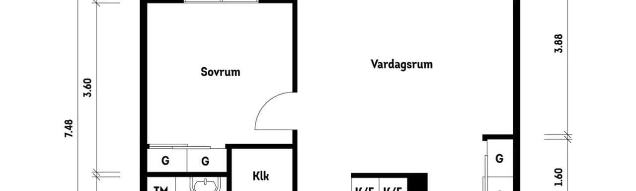 Planritning för Lilla Regementsvägen 13