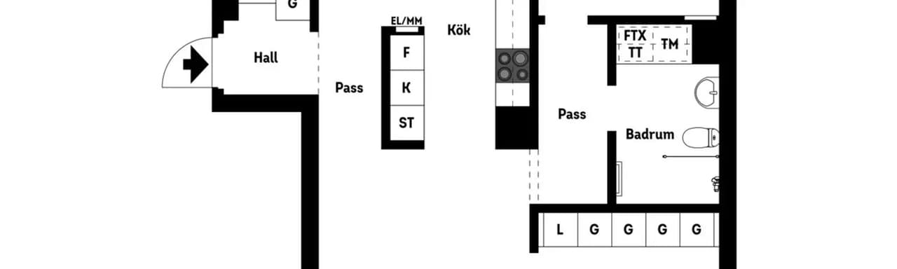 Floor plan for Anna Koskulls gata 3N