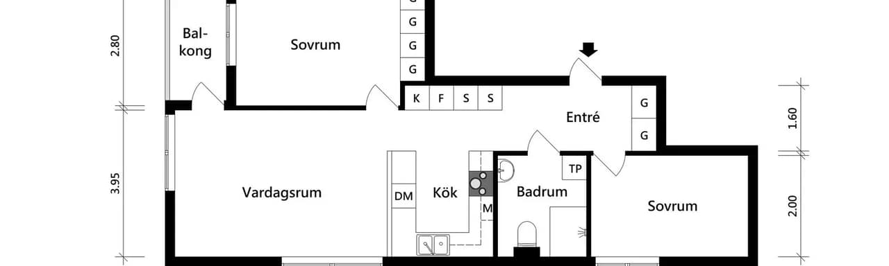 Planritning för Mejramgatan 17