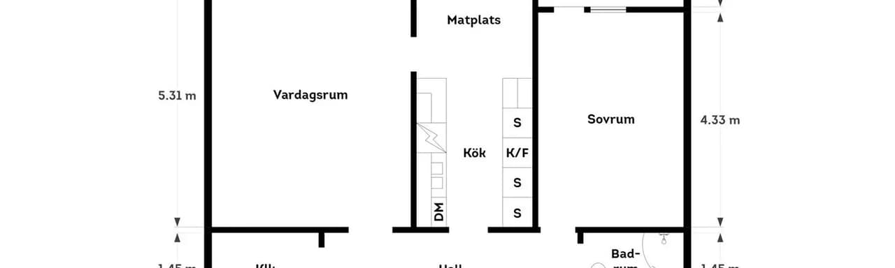 Floor plan for Övre Hallegatan 46