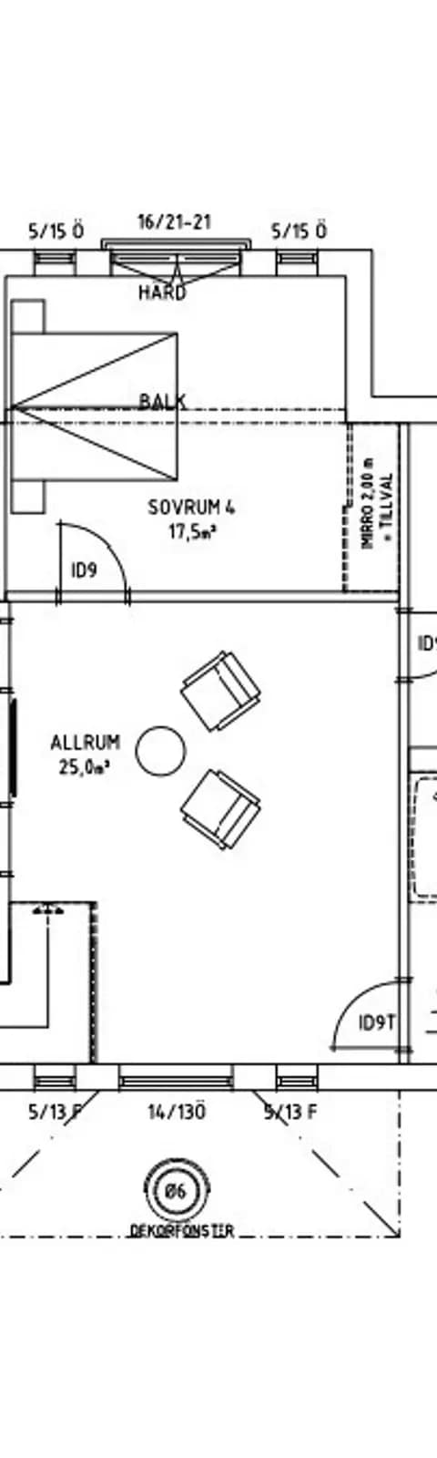 Planritning för Flugeby 32